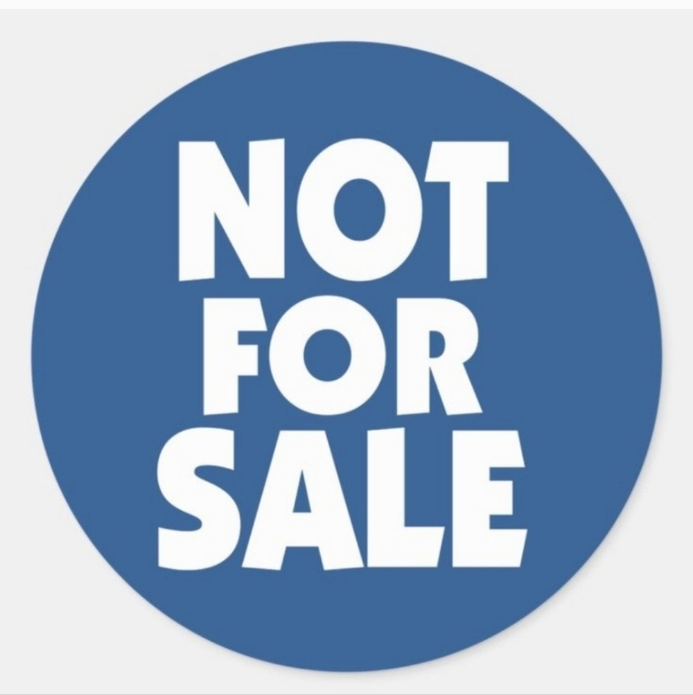 NOT FOR SALE